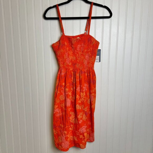 Universal Thread NWT red linen blend smocked sundress size small I26 - Picture 8 of 8